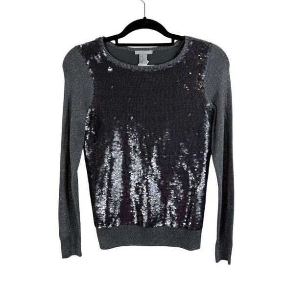 H&M Silver Sequin front sweater - Picture 1 of 6